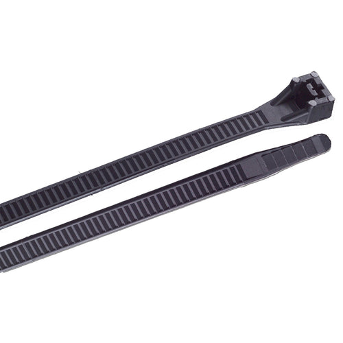 Ancor 8 UV Black Heavy Duty Cable Zip Ties  100 Pack 199207