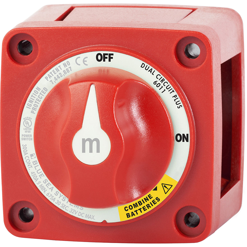 Blue Sea 6011 mSeries Mini Battery Switch Dual Circuit Plus 6011