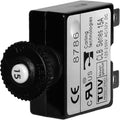 Blue Sea 7056 15A Push Button Thermal with Quick Connect Terminals 7056