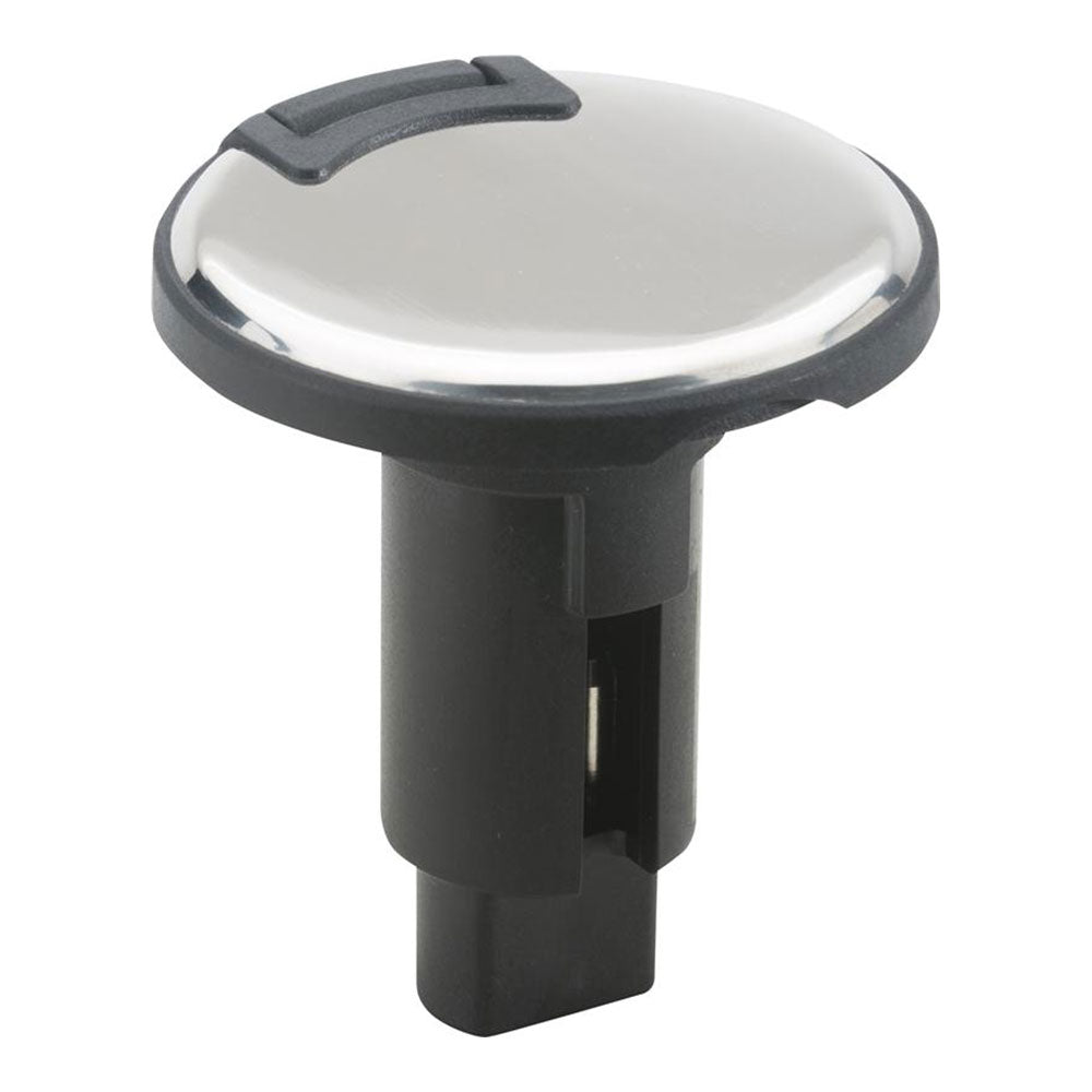 Attwood LightArmor PlugIn Base  3 Pin  Stainless Steel  Round 910R3PSB7